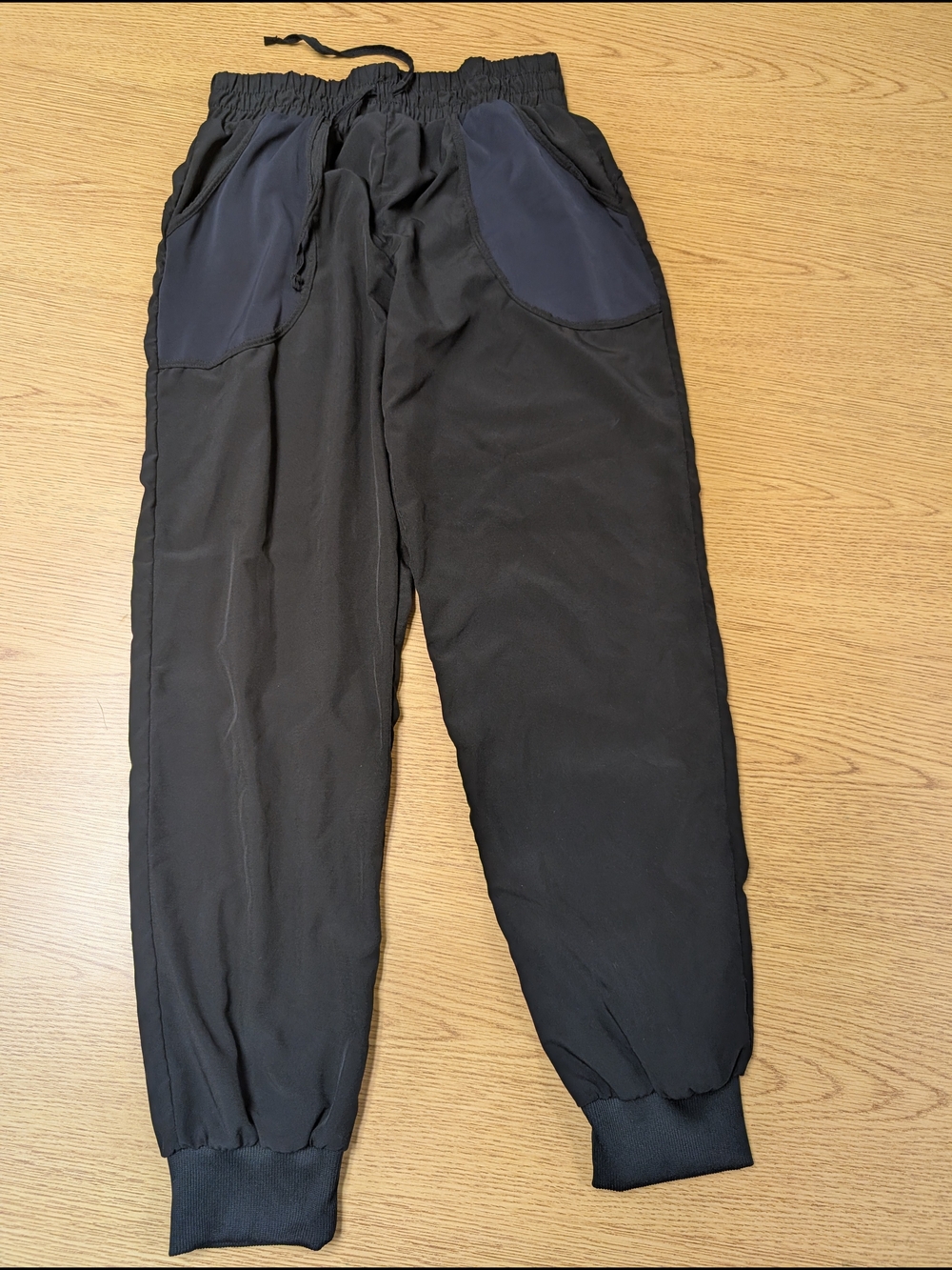balera Black Joggers with Navy Pocket Panels